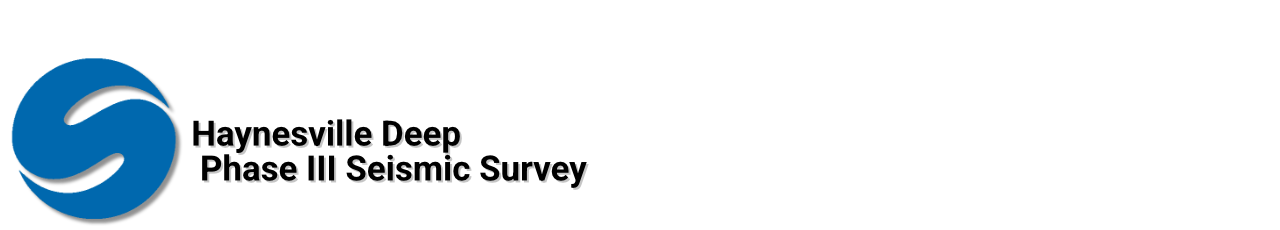 Haynesville Deep phase 3 seismic survey page header